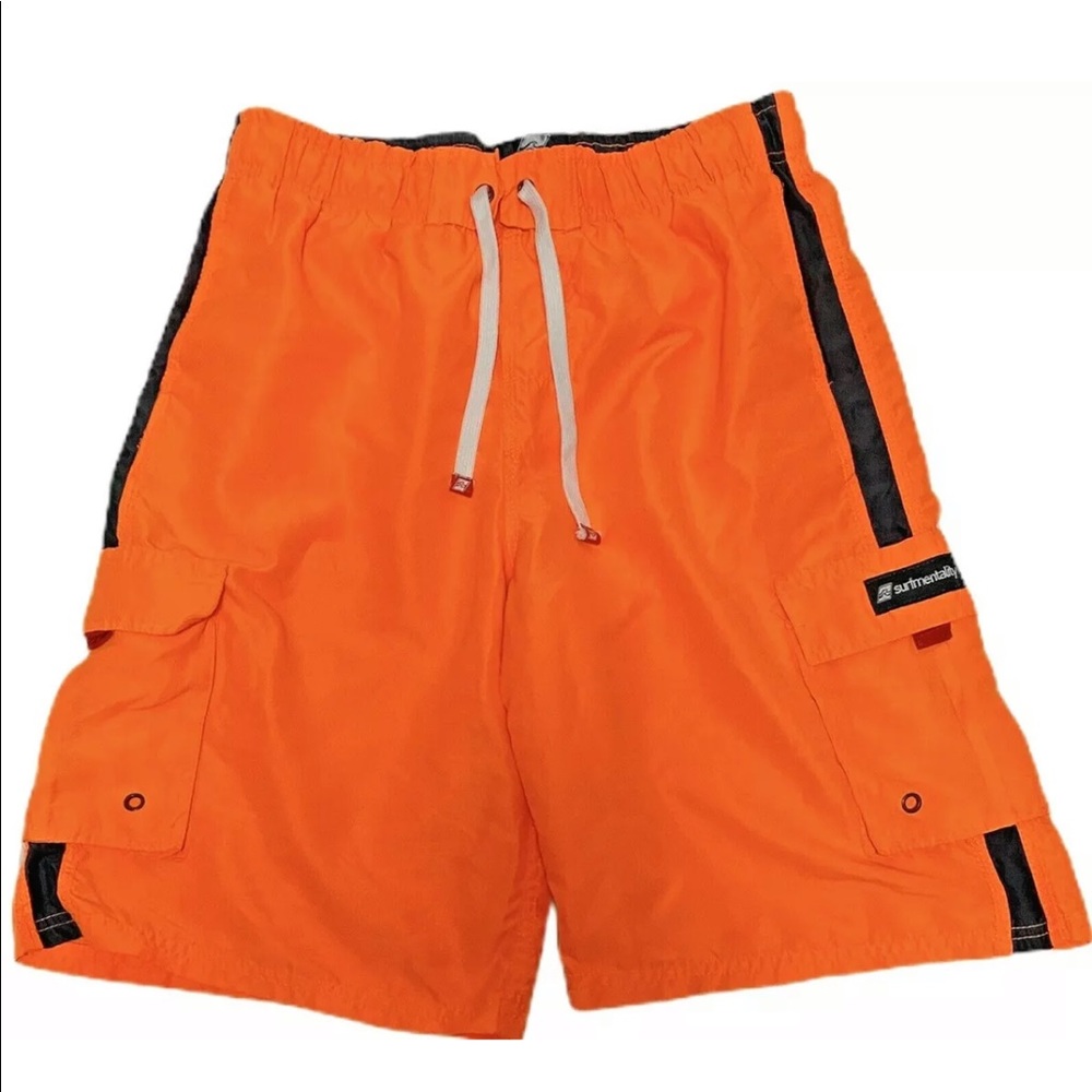 Surfmentality Swim Trunks Size XL Solid Orange